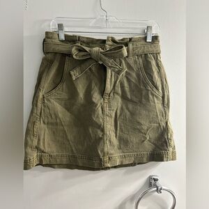 NWT American eagle high waist tie skirt cargo green